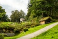 Sod Covered Homes in Sunnmore Museum in Alesund Norway