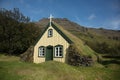 Sod roof church in Iceland