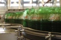 Scene at a soda bottling facility Royalty Free Stock Photo