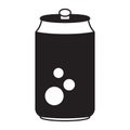 Soda can or soft drink cans flat vector icon for apps and websites Royalty Free Stock Photo