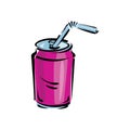 Soda Can vector illustration isolated on a white background in EPS10 Royalty Free Stock Photo