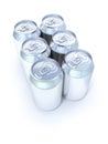 Soda cans six pack Royalty Free Stock Photo