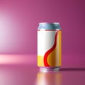 Soda drink or beer can, metail container for liquids, generic blank product packaging mockup Royalty Free Stock Photo