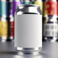 Soda drink or beer can, metail container for liquids, generic blank product packaging mockup Royalty Free Stock Photo