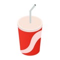 Soda cup isometric 3d icon Royalty Free Stock Photo