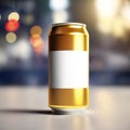 Soda drink or beer can, metail container for liquids, generic blank product packaging mockup Royalty Free Stock Photo