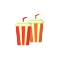 Soda drink color icon. Simple line, outline vector of fast foot icons for ui and ux, website or mobile application