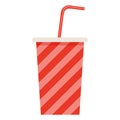 Soda drink flat icon vector illustration Royalty Free Stock Photo