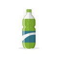 Soda drink icon in flat style. Plastic bottle vector illustration on isolated background. Water beverage sign business concept Royalty Free Stock Photo