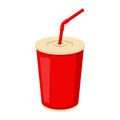 Soda drink in a red plastic cup Royalty Free Stock Photo