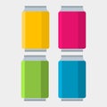 Soda drinks in can vector illustration