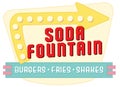 Soda Fountain Diner Sign