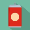 Soda icon, flat style