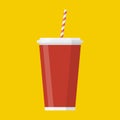 Soda paper cup icon.