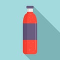Soda plastic bottle icon, flat style Royalty Free Stock Photo