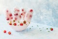 Soda, Raspberry and Thyme Ice Pops Royalty Free Stock Photo