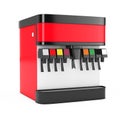 Soda Soft Drink Dispenser Mockup with Free Space For Your Design. 3d Rendering Royalty Free Stock Photo