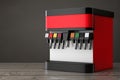 Soda Soft Drink Dispenser Mockup with Free Space For Your Design. 3d Rendering Royalty Free Stock Photo
