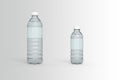 Soda water bottle with blank label. Isolated on white background. open and close mineral water bottle mockup. Royalty Free Stock Photo