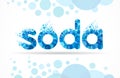 Soda water label logo design