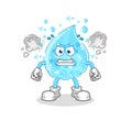 Soda water very angry mascot. cartoon vector