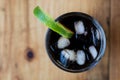 Soda whit ice and lime Royalty Free Stock Photo