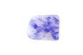 Sodalite stone texture on white light isolated background. Macro closeup Royalty Free Stock Photo