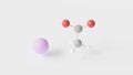 sodium acetate molecule 3d, molecular structure, ball and stick model, structural chemical formula food additive e262 Royalty Free Stock Photo