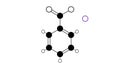 sodium benzoate molecule, structural chemical formula, ball-and-stick model, isolated image food preservative e211