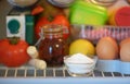 Sodium bicarbonate inside of fridge Royalty Free Stock Photo