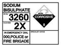 Sodium Bisulphate UN3260 Symbol Sign, Vector Illustration, Isolate On White Background, Label .EPS10