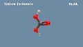 Sodium Carbonate of Na2CO3 3D Conformer. Food additive E500