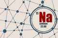 Sodium chemical element. Royalty Free Stock Photo