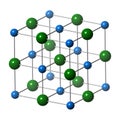 Sodium chloride (rock salt, halite, table salt), crystal structure