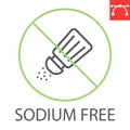 Sodium free line icon