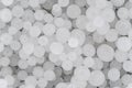 Sodium Hydroxide beads or lye - closeup detail to white granules, image width 19mm Royalty Free Stock Photo