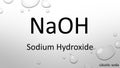 Sodium hydroxide formula on waterdrop background