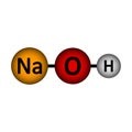 Sodium hydroxide molecule icon