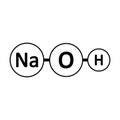 Sodium hydroxide molecule icon