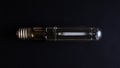 Sodium lamp on a black background top view Royalty Free Stock Photo
