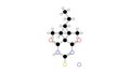 sodium thiopental molecule, structural chemical formula, ball-and-stick model, isolated image anesthetic Royalty Free Stock Photo