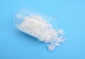 Sodium thiosulfate or sodium thiosulphate on blue background Royalty Free Stock Photo