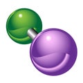 Sodium Chloride molecule model structure