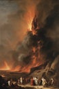 Sodom and Gomorrah destroyed by god, story of the bible Royalty Free Stock Photo