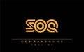 SOE Creative Unique Modern Letter Logo Design Royalty Free Stock Photo