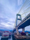 Soekarno bridge in the port city of Manado, North Sulawesi, Indonesia