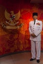 Soekarno wax figure display at Madame Tussauds Museum,Siam Discovery in Bangkok Thailand.