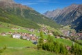 Soelden resort village in Otztal alps at spring, Tyrol, Austria border with Italy Royalty Free Stock Photo