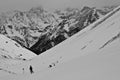 Soelden ski resort in cloudy weather Royalty Free Stock Photo