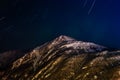 Soelden Ski Resort on a dark night Royalty Free Stock Photo